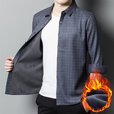 CA808801钱塘2020-2中年男士冬季厚款商务休闲厚款加绒衬衣P82，男装衬衫，钱塘207-2