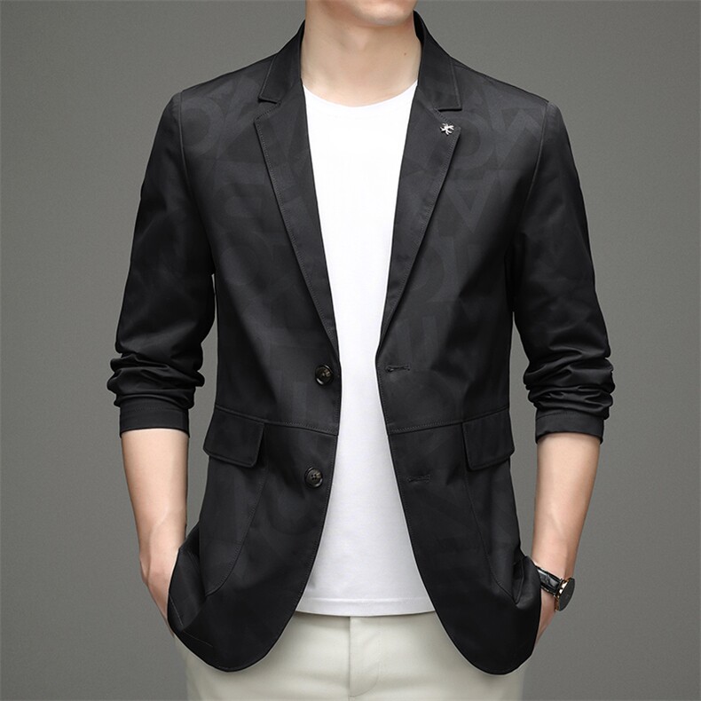 2024新款男装休闲西服外套男春季韩版潮流上衣男士轻奢薄款小西服图片