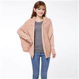 时尚宽松蝙蝠袖针织开衫女秋冬季新款韩版百搭显瘦长袖毛衣外套，女装针织衫/毛衣，雪樱依海