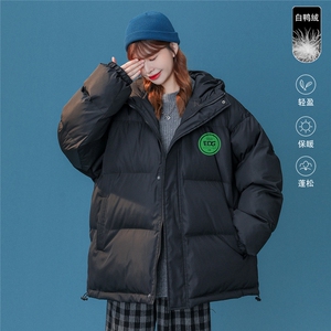 中性风白鸭绒冬季新品简约百搭保暖连帽羽绒服外套YR147P225K298图片