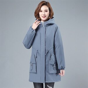 棉衣女中长款加厚羽绒棉服女韩版冬季外套女士棉袄夹棉外套图片