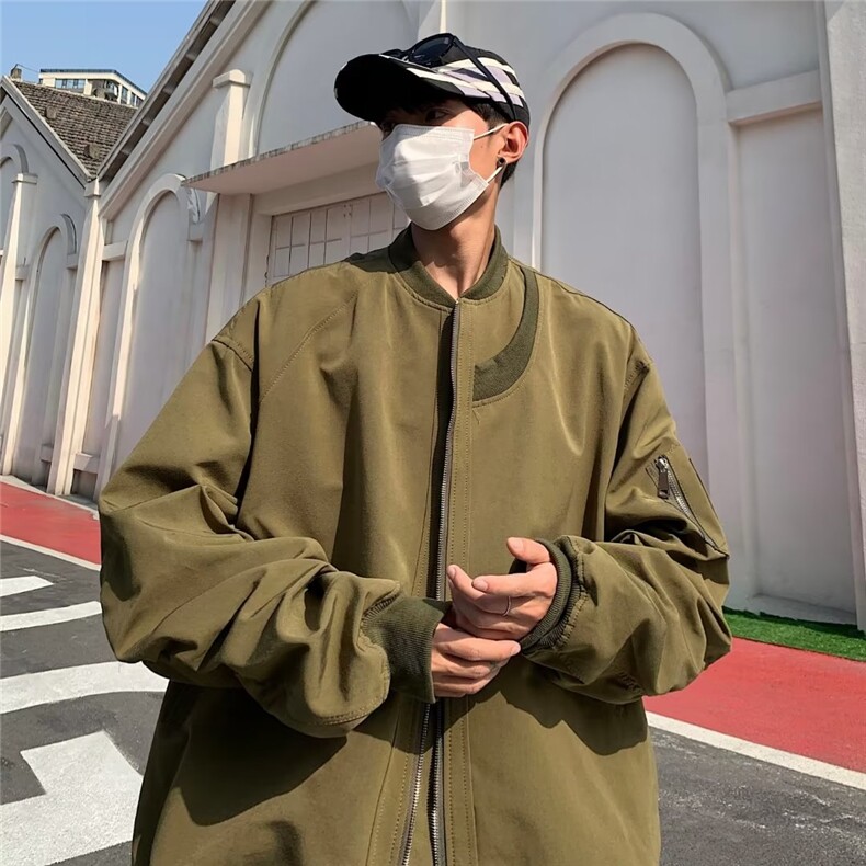 长袖男慵懒潮简约潮流新款棒球领春秋外穿夹克1206-P55,男装夹克,星座910-5