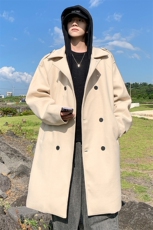 特批100无差价秋新撞色假俩件可拆卸连帽大衣中长款夹克外套J663，男装夹克，电商A001-1