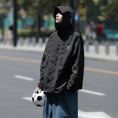 秋季新款美式潮流宽松百搭休闲夹克日系连帽工装外套男W5817-P54，男装夹克，星座512-2