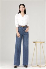 秋冬新款现货，高腰白搭阔腿拖地牛仔裤 26-31，女装牛仔裤，艺尚丽人