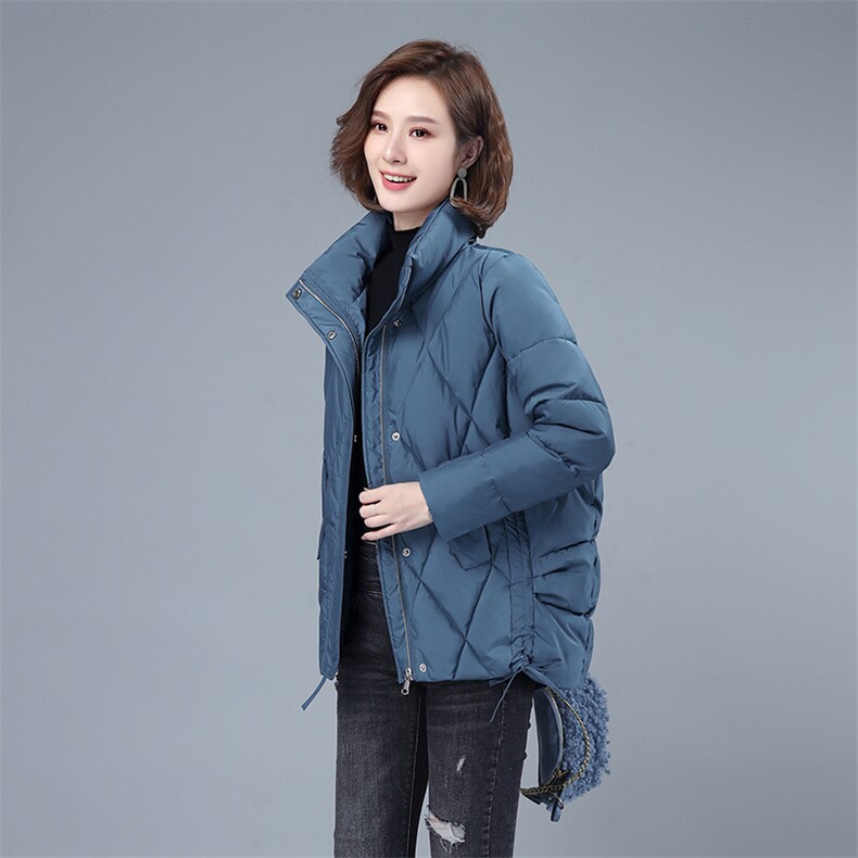 2021年冬季新款潮加厚保暖羽绒棉服女宽松显瘦棉衣女短外套开衫,女装棉衣/棉服,简韵佳