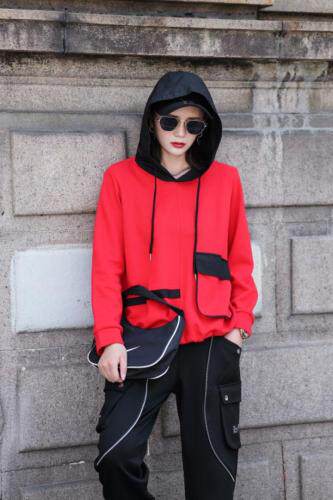 秋装新纯色帽衫，简单大方款，其它，伊丽莎