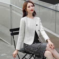 2021年新款气质春秋蕾丝小西装女士外套修身休闲百搭，女装短外套，婵米儿