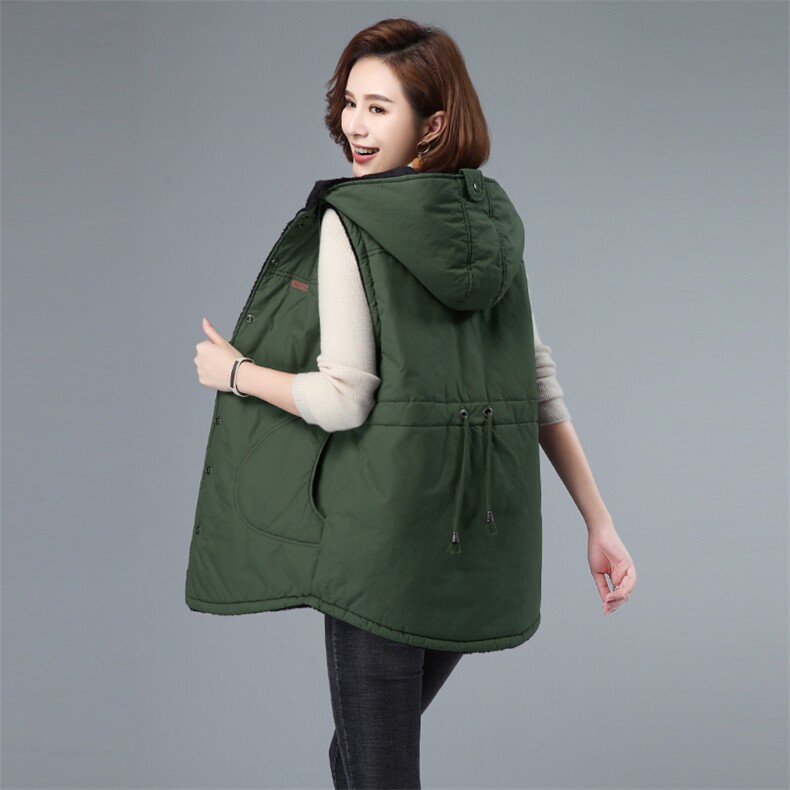 2020冬季居家室内保暖加棉加厚背心马夹3160款，女装马夹，秋牧寒烟