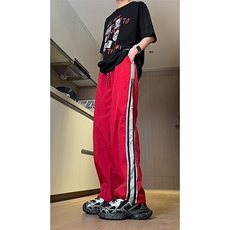 现货夏季速干巴黎神裤撞色拼接条纹休闲运动长裤男K650-P45控68，女装休闲裤，星座205-5