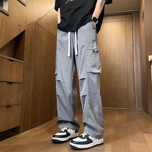 直播数据款 春季新款大口袋伞兵裤宽松直筒休闲裤工装裤 K515-P42图片