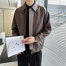 秋季新款社会小伙翻领修身外套日系潮流百搭夹克男PY108-P110，男装夹克，电商A413