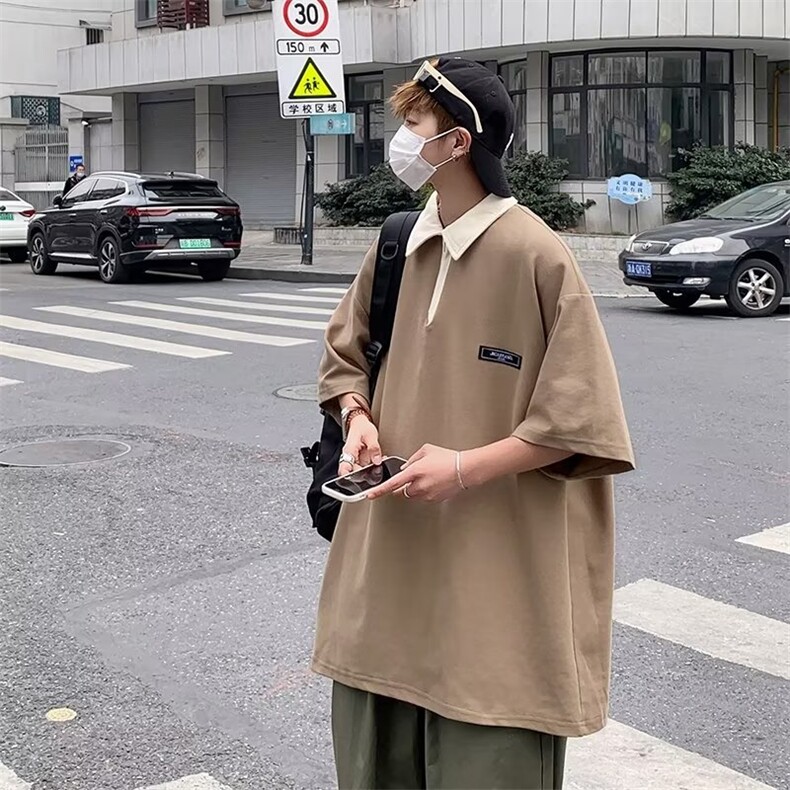 圆领ins潮标准潮流夏季男新款五分袖青春流行T恤时尚潮牌,男装T恤,星座716-2