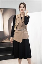 秋冬新款两件套连衣裙，女装连衣裙，到位