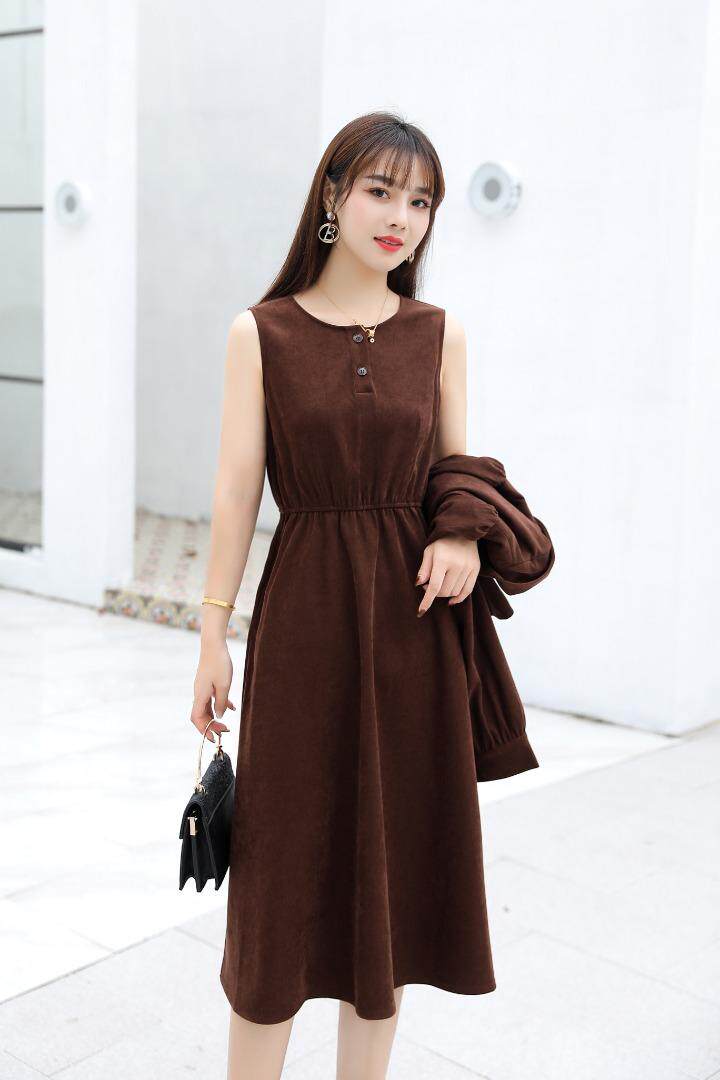 两件套秋冬款连衣裙，女装连衣裙，艾慕缇(1F)