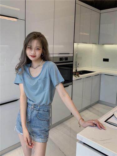 【现货】夏季新品多色冰丝T，女装，F/TU