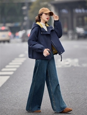 独特漂亮连帽冲锋衣夹棉厚外套女2025新款巨好看短款二棉衣棒球服，女装棉衣/棉服，梦懿尔