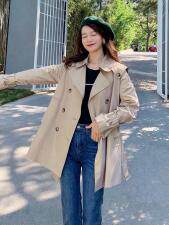 2021春装风衣现货热卖，女装风衣，莫妮菲