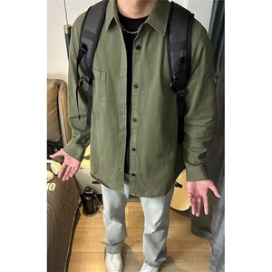 日系cityboy纯棉衬衫外套男春秋款宽松休闲百搭长袖衬衣 CS53图片