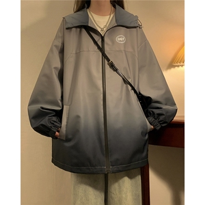 中性山系防水冲锋衣渐变色夹克男：聚酯纤维JK77087P85控128图片