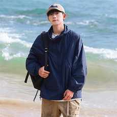 防晒衣男款夏季2024新款冰丝透气连帽防晒服外套防紫外线钓鱼服潮，男装夹克，电商A003