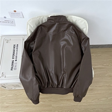 PU皮衣夹克多口袋廓形机车服外套潮6110P85，男装夹克，星座410-2