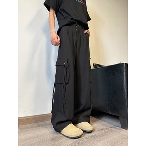 903-AK25-特P50【78】S-XXL  飘带工装休闲裤！1图片