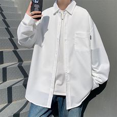 日系潮牌工装长袖衬衫男2024春季宽松休闲衬衣外套W8092-P31，男装衬衫，星座512-4