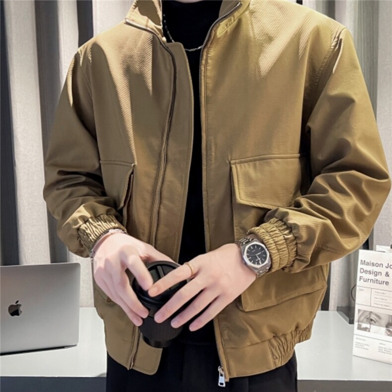 W10415-P53网图现货秋冬潮流大口袋翻领夹克时尚休闲工装外套,男装夹克,星座1608