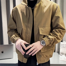 W10415-P53网图现货秋冬潮流大口袋翻领夹克时尚休闲工装外套，男装夹克，星座1608