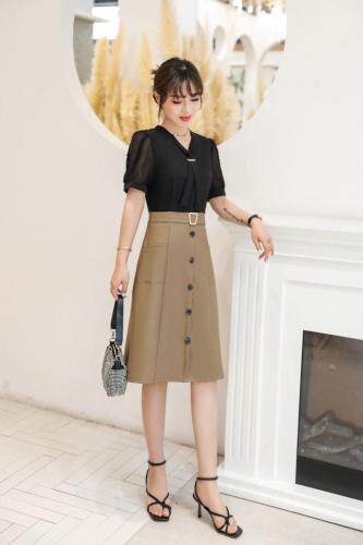 夏季新款连衣裙，女装连衣裙，布丁花