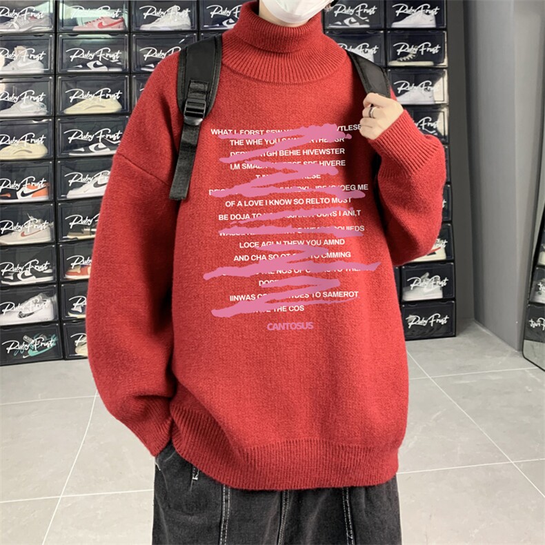 高质量！秋冬季高领毛衣加绒加厚翻领针织衫男毛衣FL523-特P38,男装针织衫/毛衣,电商B371