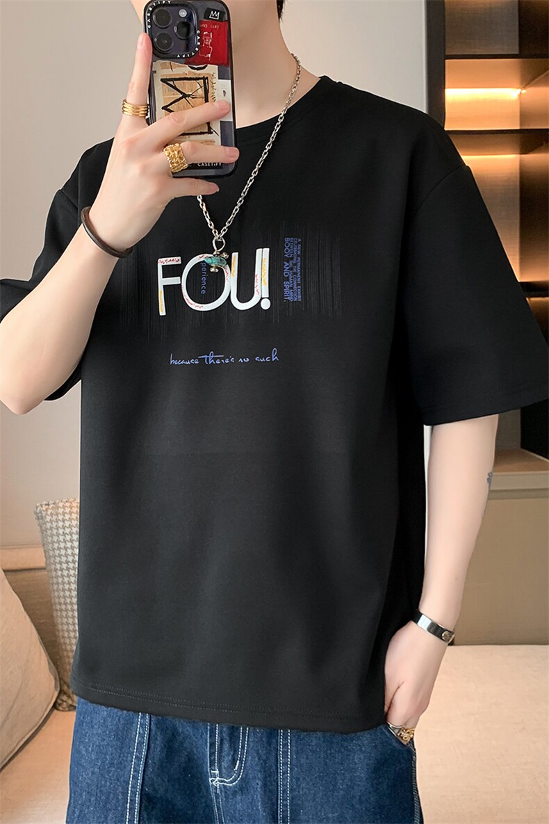 男夏季宽松休闲百搭T恤T6883小码P22大码P25,男装T恤,星座914