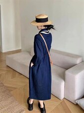 秋季丝巾牛仔裙，其它，吉之红