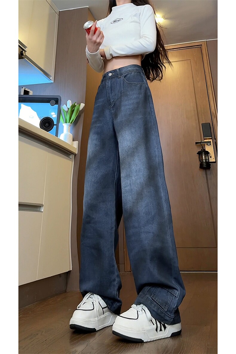设计感秋冬新款脏脏水洗牛仔裤男美式复古直筒裤子-A1431P55控88,男装牛仔裤,电商B241