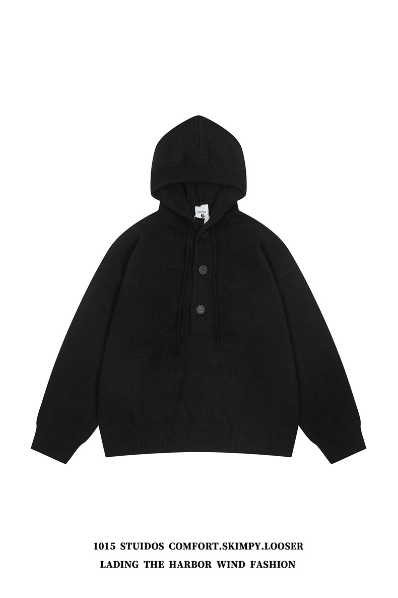 （直播品质）美式连帽毛衣外套设计感情侣针织衫1015-M302-P88,男装针织衫/毛衣,四季星座1015