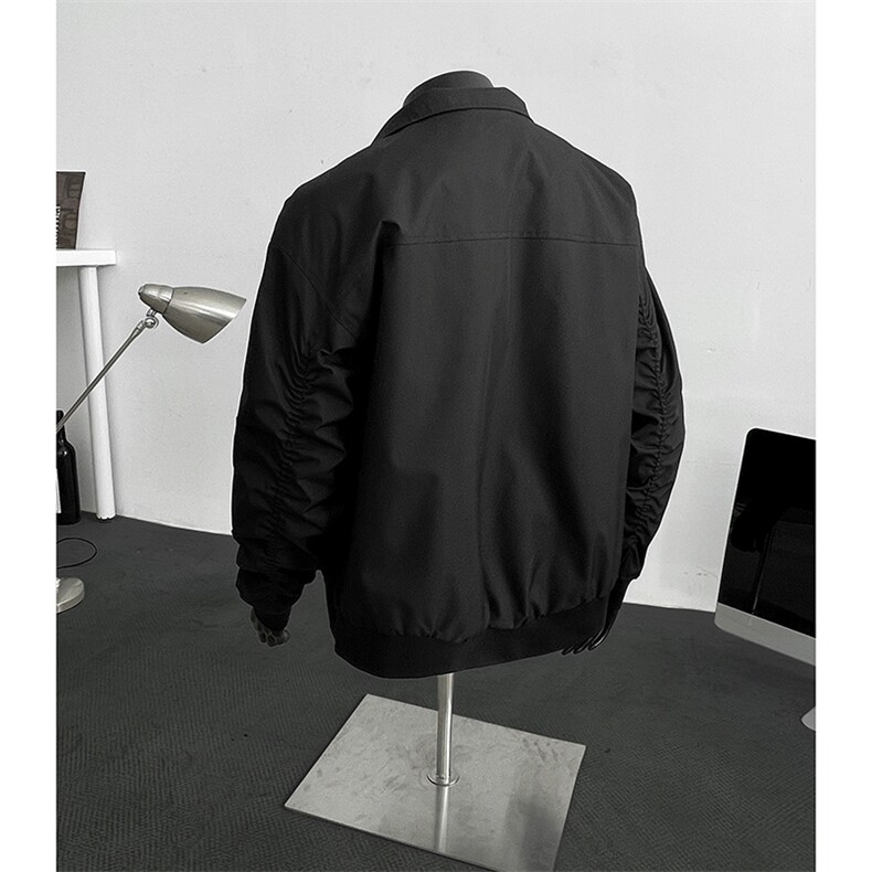 美式飞行夹克男装外套日系纯色拉链外套xz405-jk6804-P6889,男装夹克,星座405
