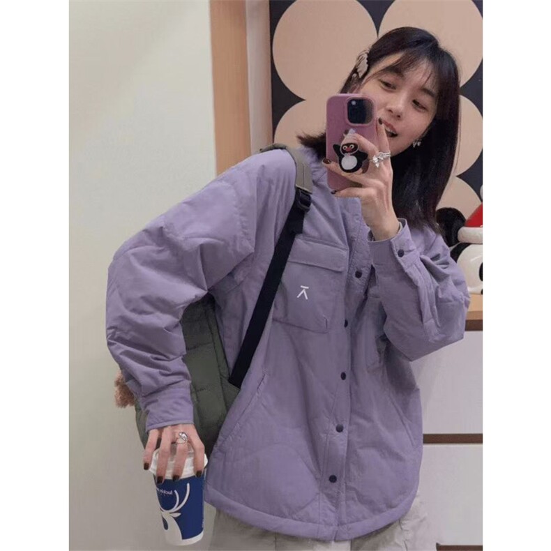 网图高品棉衣防泼水绗缝压格棉服宽松廓形休闲外套男女A1039-P88,男装棉衣,星座1505