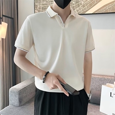 轻熟风夏季薄款POLO衫韩版修身短袖T恤男士撞色翻领体恤衫T549，男装T恤，星座1116A-2（原606A-1）