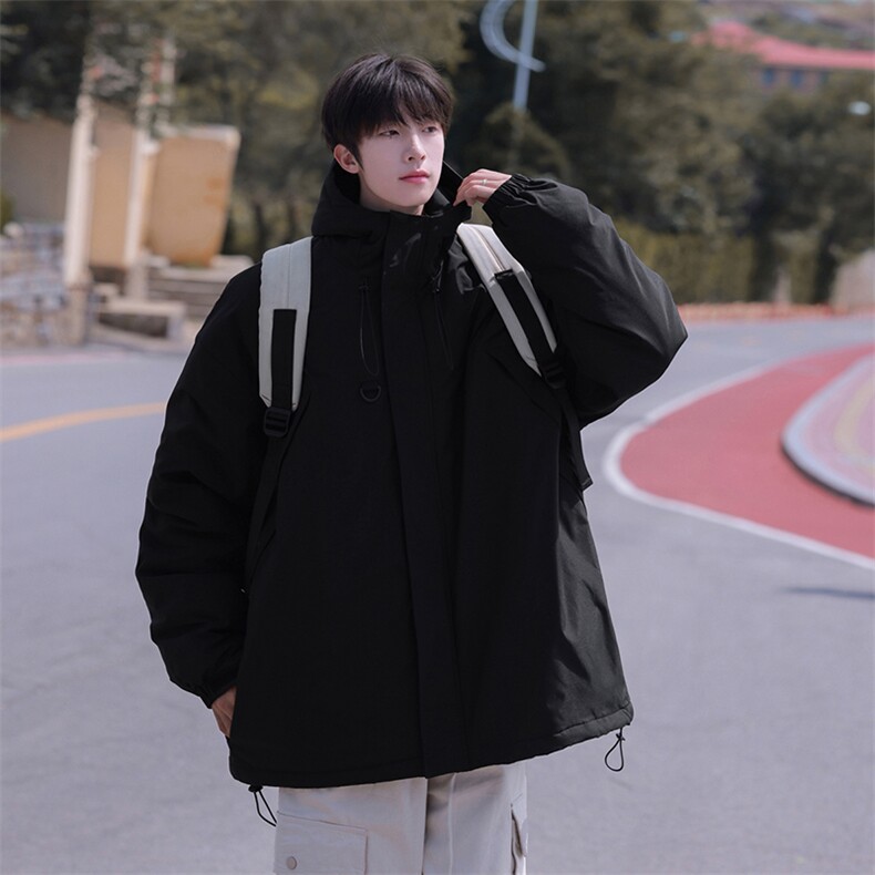 冬季新品保暖连帽棉衣休闲潮流青少年百搭棉服外套MY9083-P100,男装棉衣,电商A128