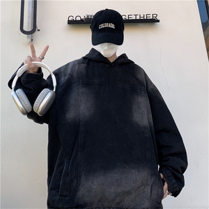 美式潮牌水洗复古牛仔夹克男女高街宽松百搭套头上衣JK01219-P65图片