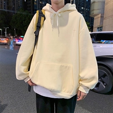 QC5189-TP45控价58港风刺绣连帽卫衣男秋季学生套头外套男，男装卫衣，电商A102-1