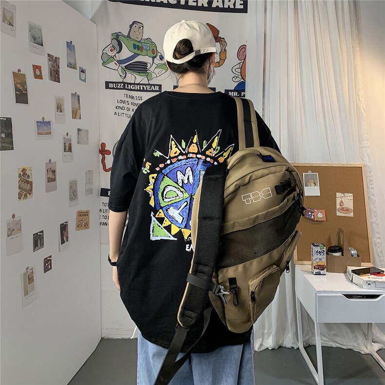 1港风圆领青春休闲大码运动日系原宿潮流男士短袖宽松7800F35控49,男装T恤,星座226-2