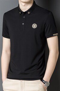 2023夏季新款短袖T恤男薄款翻领男装青年男士休闲潮流体恤polo衫图片