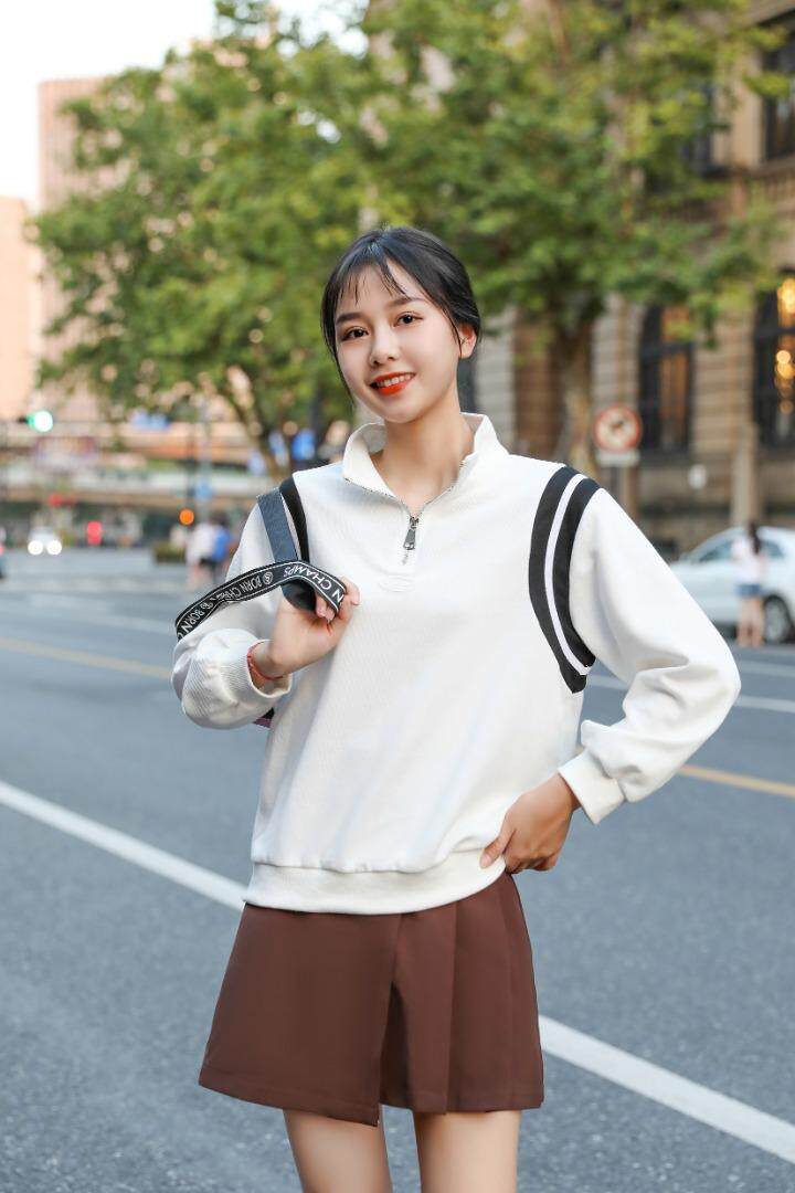 立领小卫衣，女装卫衣/绒衫，迷乐田子