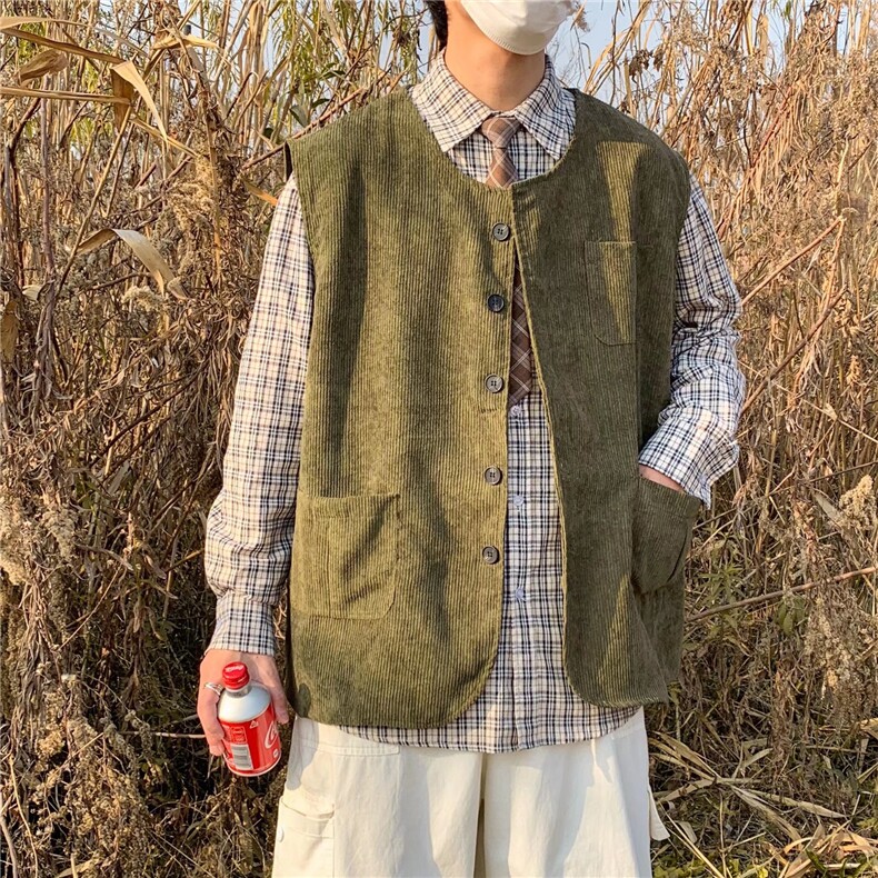 马甲男女中性风百搭复古时尚休闲灯芯绒背心上衣港风潮MJ170-P37,男装背心/马甲,星座308B-2