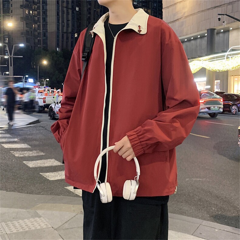 现货户外夹克男双面穿立领上衣外套支持二开JK836-P60,男装夹克,电商B306