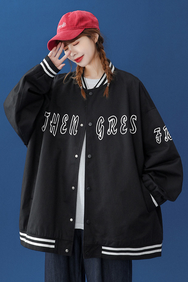 ！春季潮流宽松休闲百搭夹克情侣棒球服外套G212P65控88,男装夹克,A247A
