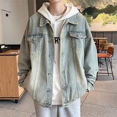 嗨派牛仔-618复古蓝宽松版男女同款潮牌净版可2开唯品直播做深度，男装夹克，星座910