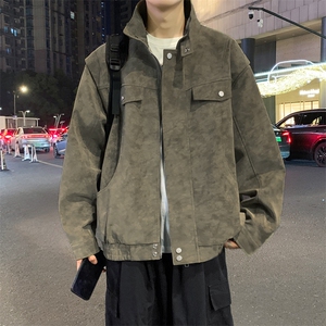 秋冬新款时尚休闲皮衣拉链外套男士JK02559-P95图片